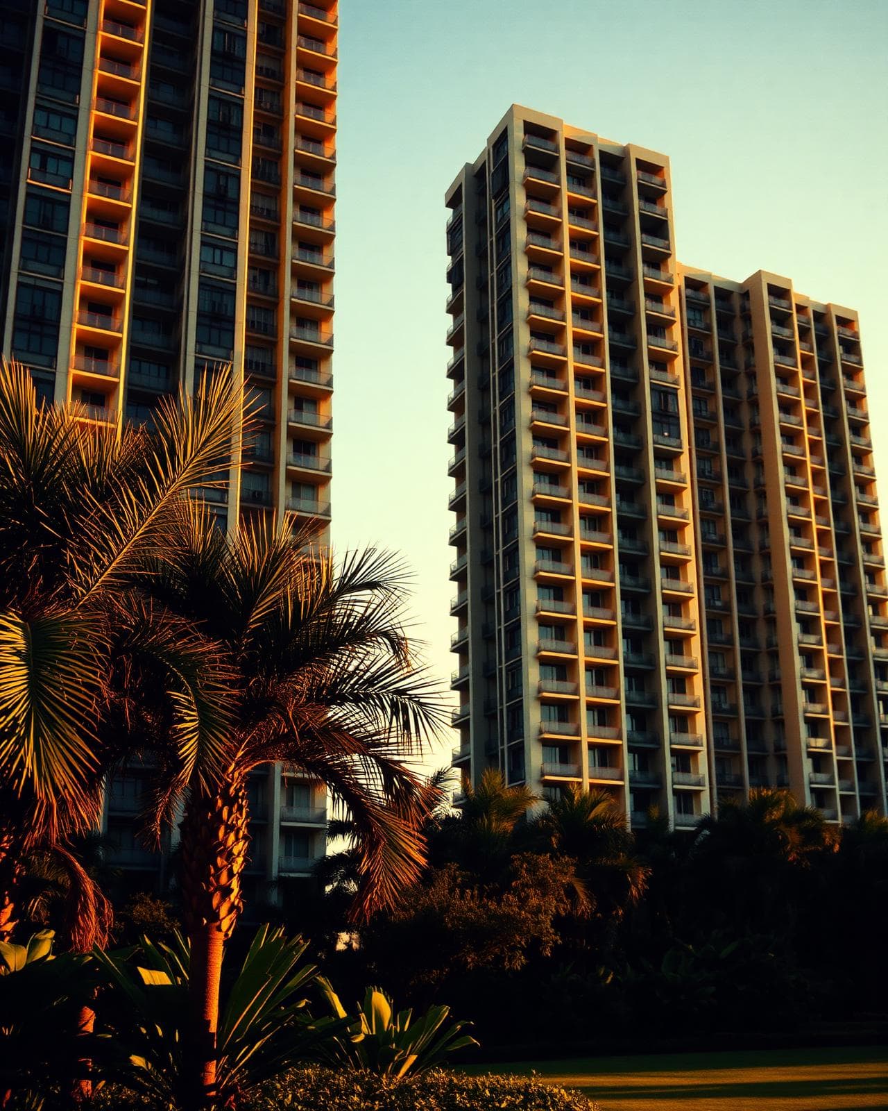 Modern Nairobi residential architecture at golden hour